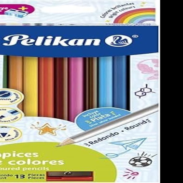 COLORES ESTUCHE C12 LARGOS PELIKAN REDONDO